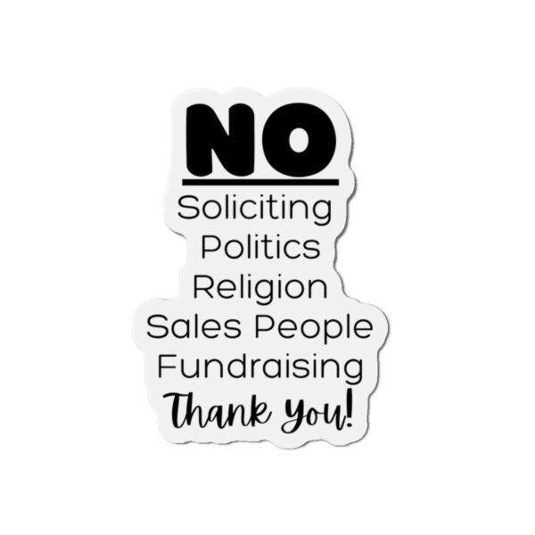 No soliciting / Die-Cut magnet - Image 4