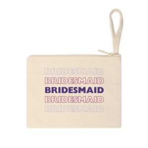 Bridesmaid purple print, Accessory Zipper Pouch