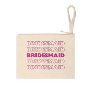 Bridesmaid pouch in color pink, Accessory Zipper Pouch