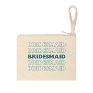 Bridesmaid teal color, Accessory Zipper Pouch