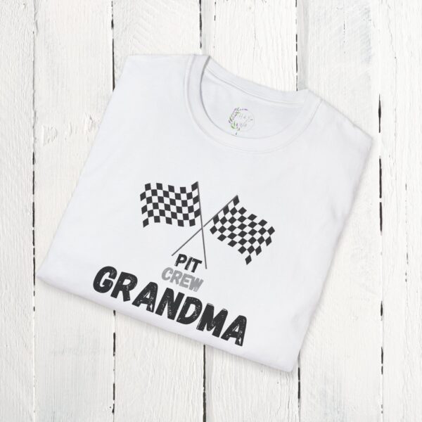 Pit crew grandma | Adult Unisex Softstyle T-Shirt - Image 6