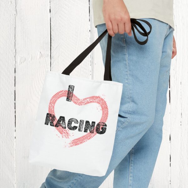 I love racing | Tote Bag (AOP) - Image 4