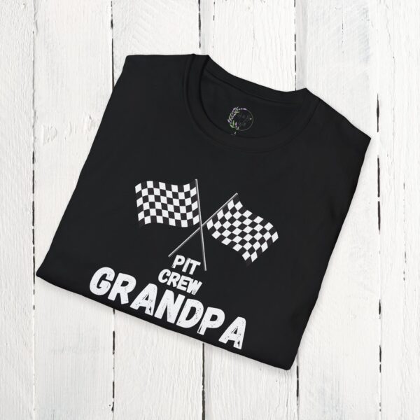 Pit crew grandpa | Unisex Softstyle T-Shirt - Image 2