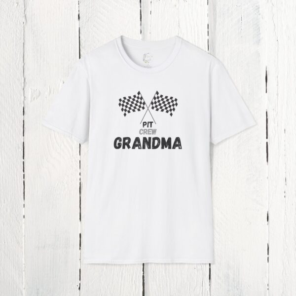 Pit crew grandma | Adult Unisex Softstyle T-Shirt - Image 5