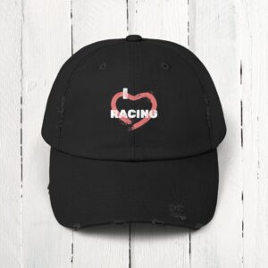 I love racing | Unisex Distressed Cap