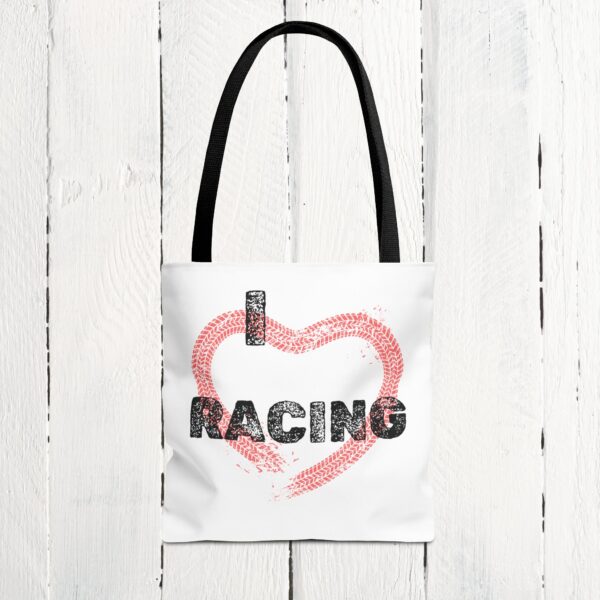 I love racing | Tote Bag (AOP) - Image 3