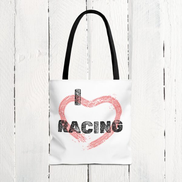 I love racing | Tote Bag (AOP) - Image 5