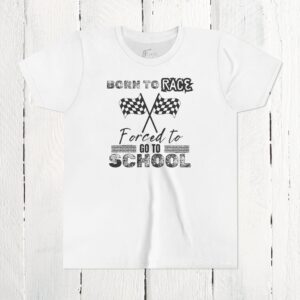 Born to race, forced to go to school | Youth Short Sleeve Tee