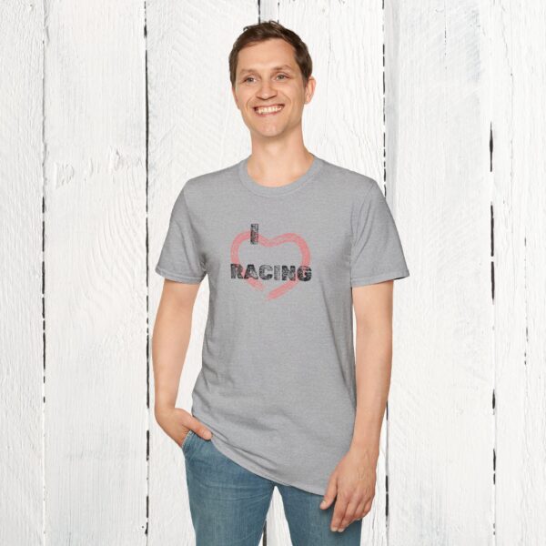 I love racing | Adult Unisex Softstyle T-Shirt - Image 17