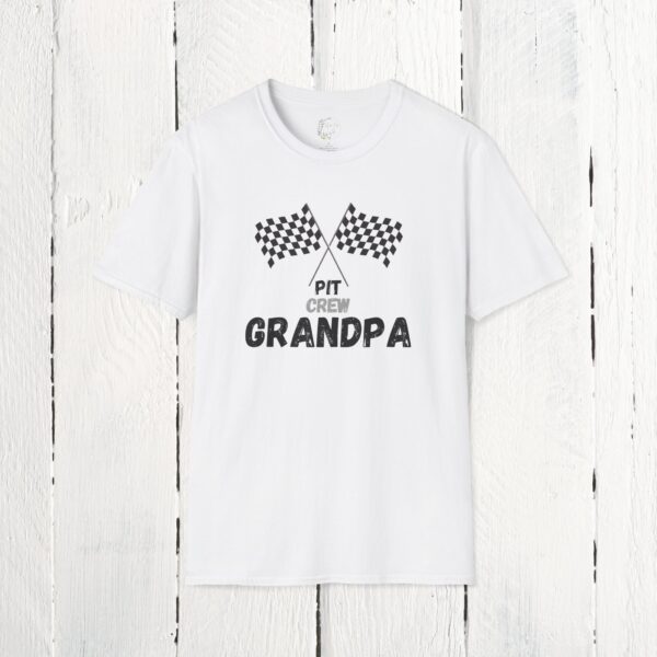 Pit crew grandpa | Unisex Softstyle T-Shirt - Image 5