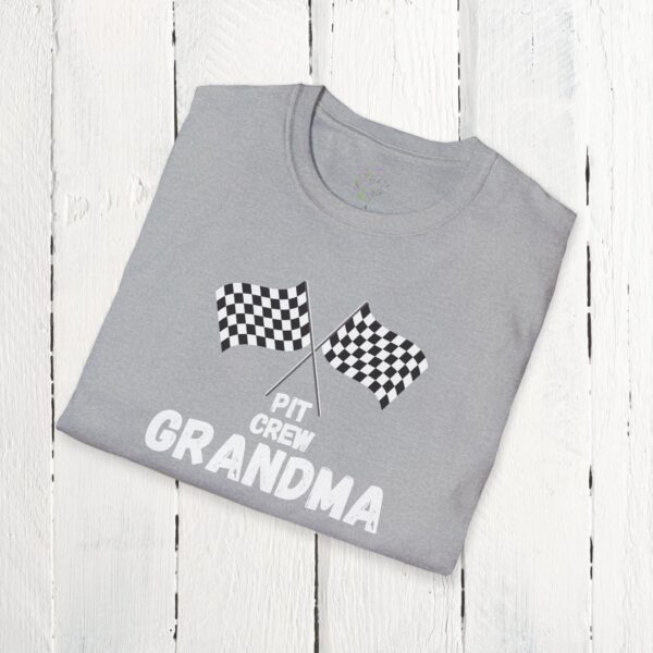 Pit crew grandma | Adult Unisex Softstyle T-Shirt - Image 4